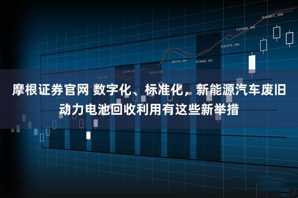 摩根证券官网 数字化、标准化，新能源汽车废旧动力电池回收利用有这些新举措